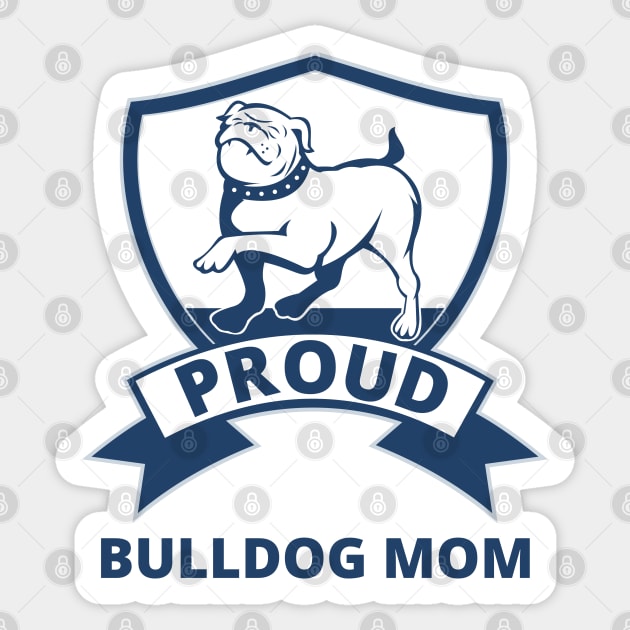 Cute Bulldog Mom Gift for Bulldog Owners and Dog Lovers Edit Sticker by Hopscotch Shop Gifts